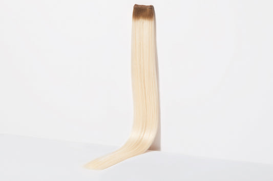 The Coveted Weft in Silky Straight 18" Laguna Blonde Baby Root